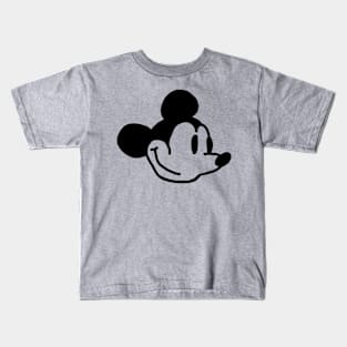 Steamboat Willie Portrait Cute Smiling Mouse Kids T-Shirt